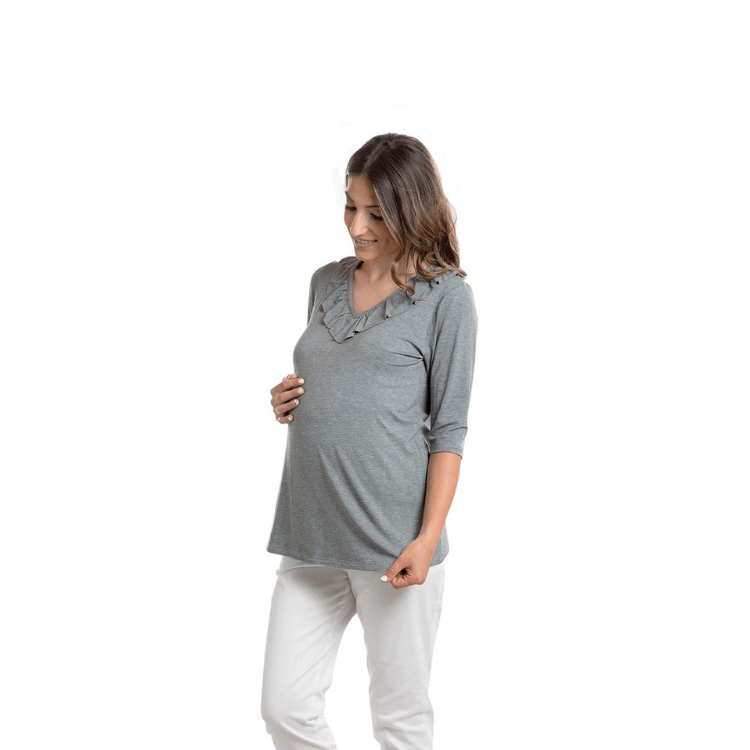 Premamy M8773/11 t-shirt allattamento manica 3/4 viscosa
