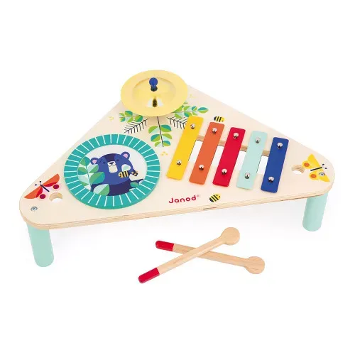 Janod Gioia tavolo musicale legno 3 strumenti