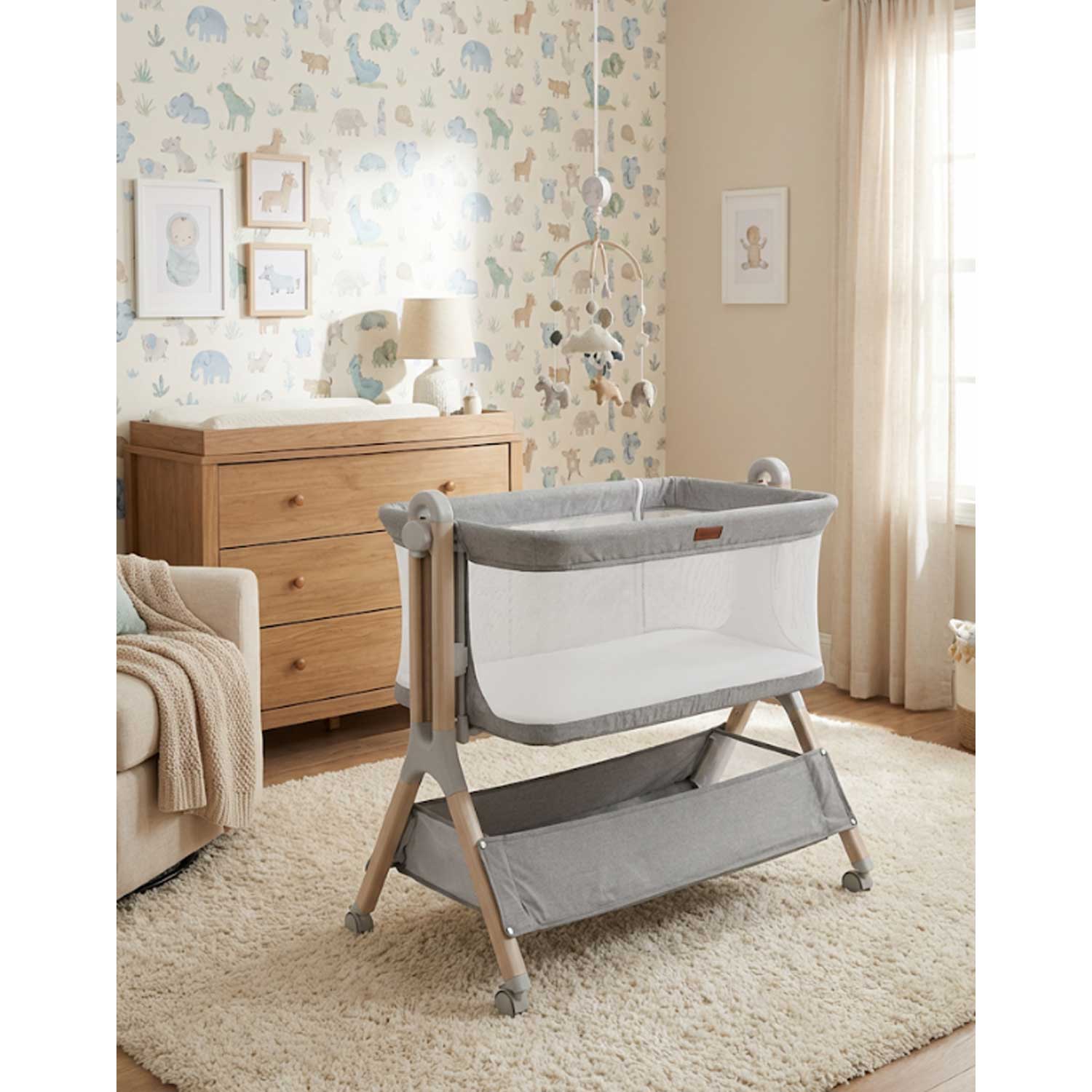 Wonderlife Nala Plus Culla Co-Sleeping grigia 6 altezze