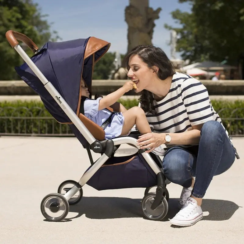 Mima Zigi passeggino con navicella blu notte