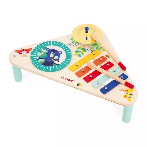 Janod Gioia tavolo musicale legno 3 strumenti