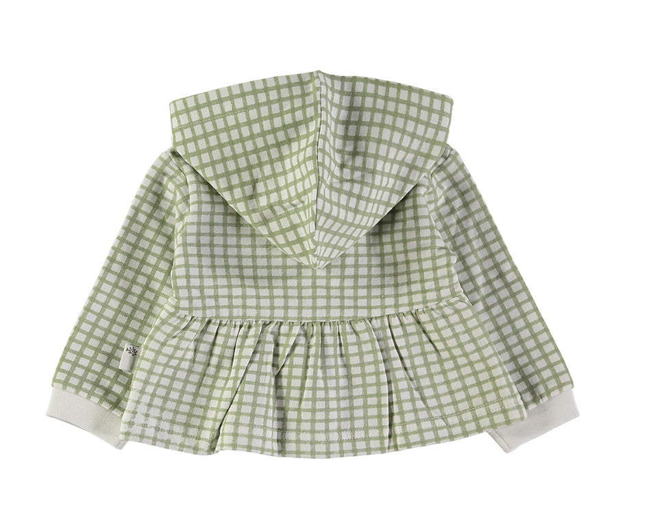 Wonderlife Felpa con Zip Kaki bambina cotone
