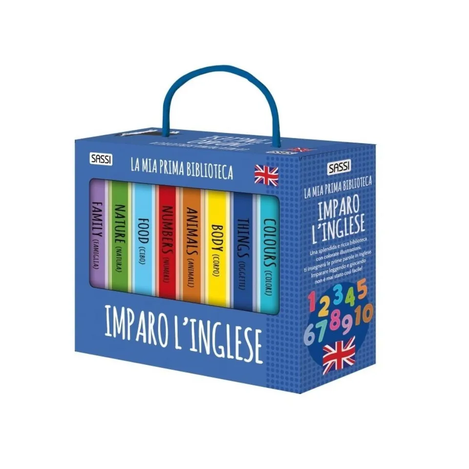 Sassi Mia Prima Biblioteca Imparo Inglese Libro Bambini Illustrato
