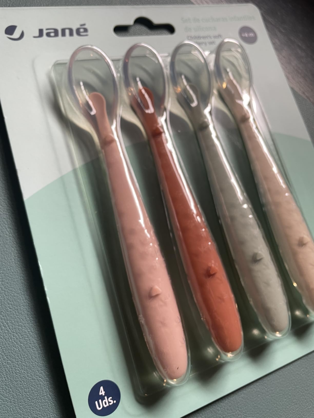 Jané Cucchiaio Svezzamento Silicone Sunset 4 Pezzi 19 cm