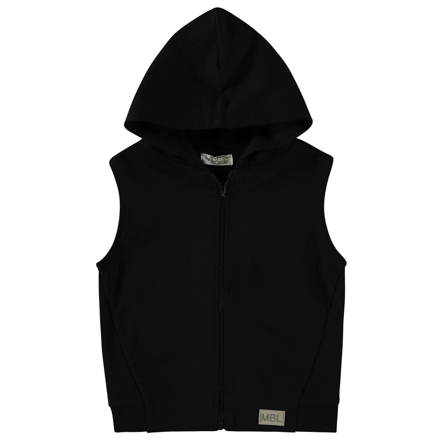 Wonderlife 162461 Gilet Bambino con Cappuccio Nero Cotone