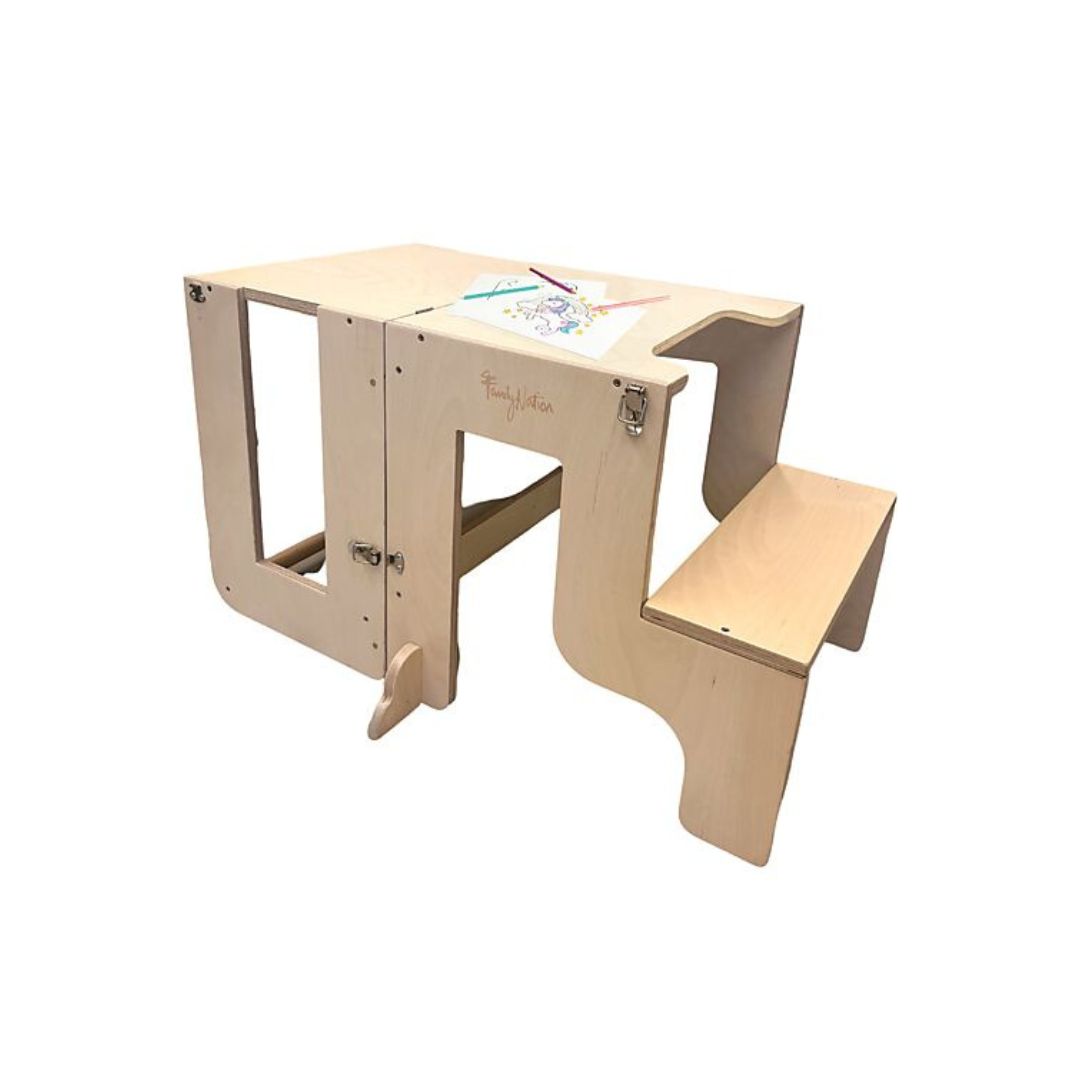 Family Nation torre montessori 3 in 1 con lavagna