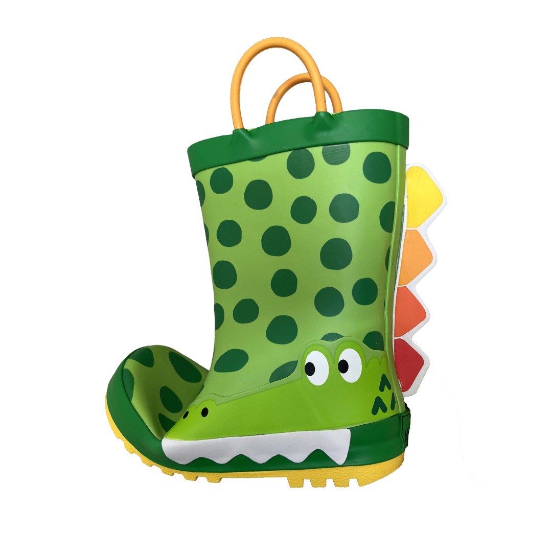 Mr Tiggle Coccodrillo Verde stivali pioggia bimbo gomma antiscivolo