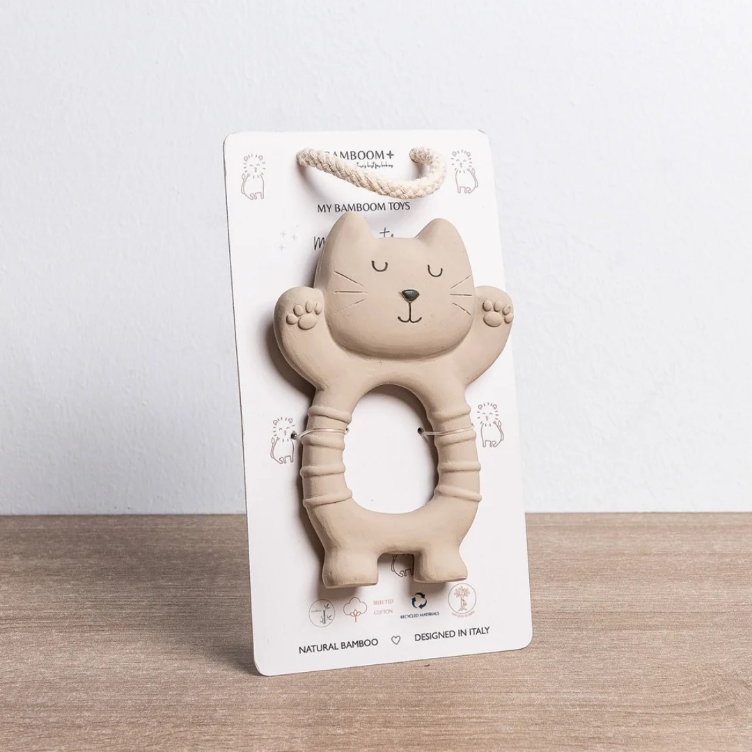 Bamboom gatto massaggiagengive in gomma naturale