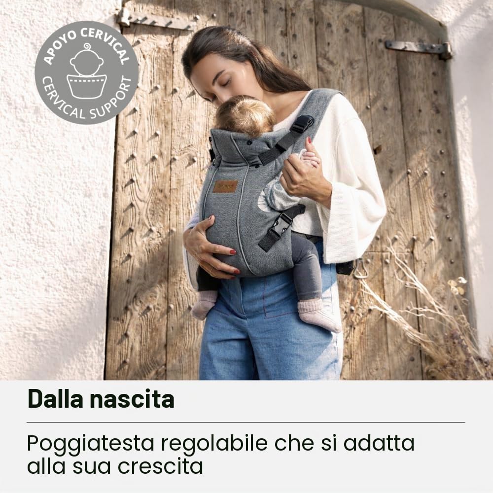 Jané Dual marsupio ergonomico grigio 3,5-15 kg