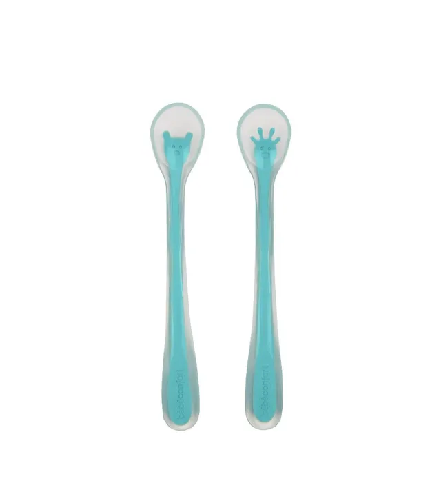 Bebé Confort Set 2 Cucchiai Silicone Morbido Primi Pasti