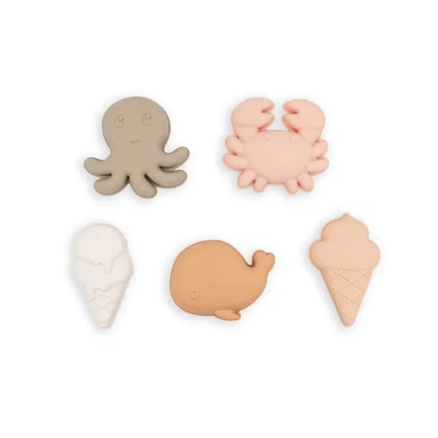 Bamboom set 5 formine silicone sabbia e vasca