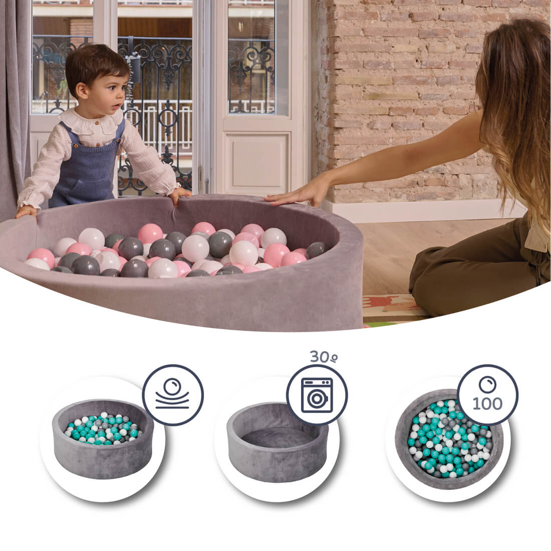 Innovaciones MS Misti piscina di palline imbottita
