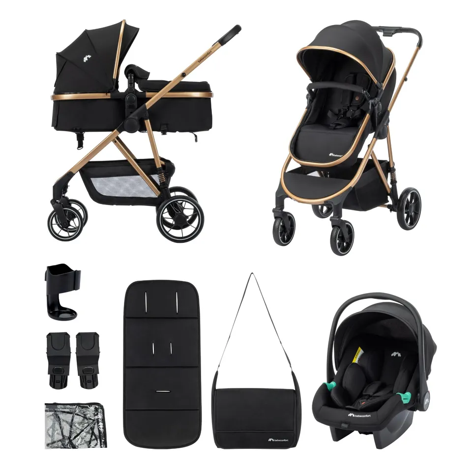 Bebé Confort Zaria Trio passeggino 3 in 1 nero oro i-Size