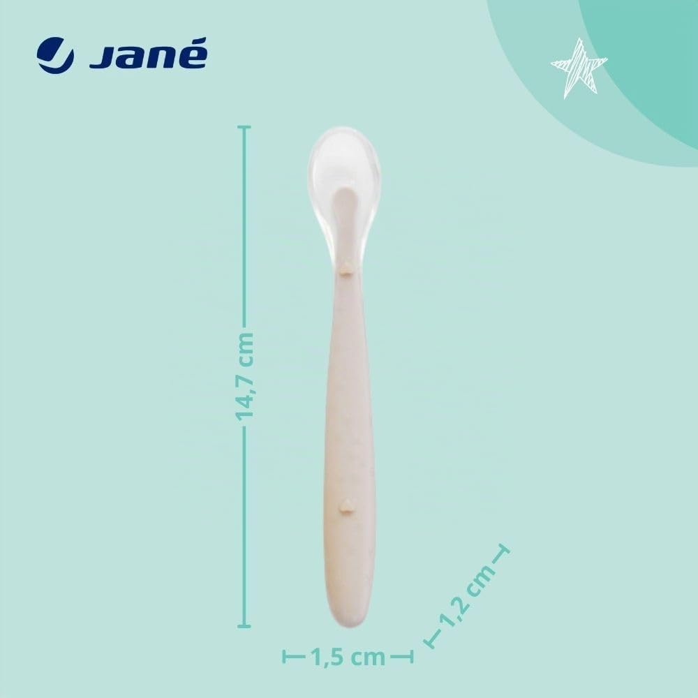 Jané Cucchiaio Svezzamento Silicone Sunset 4 Pezzi 19 cm