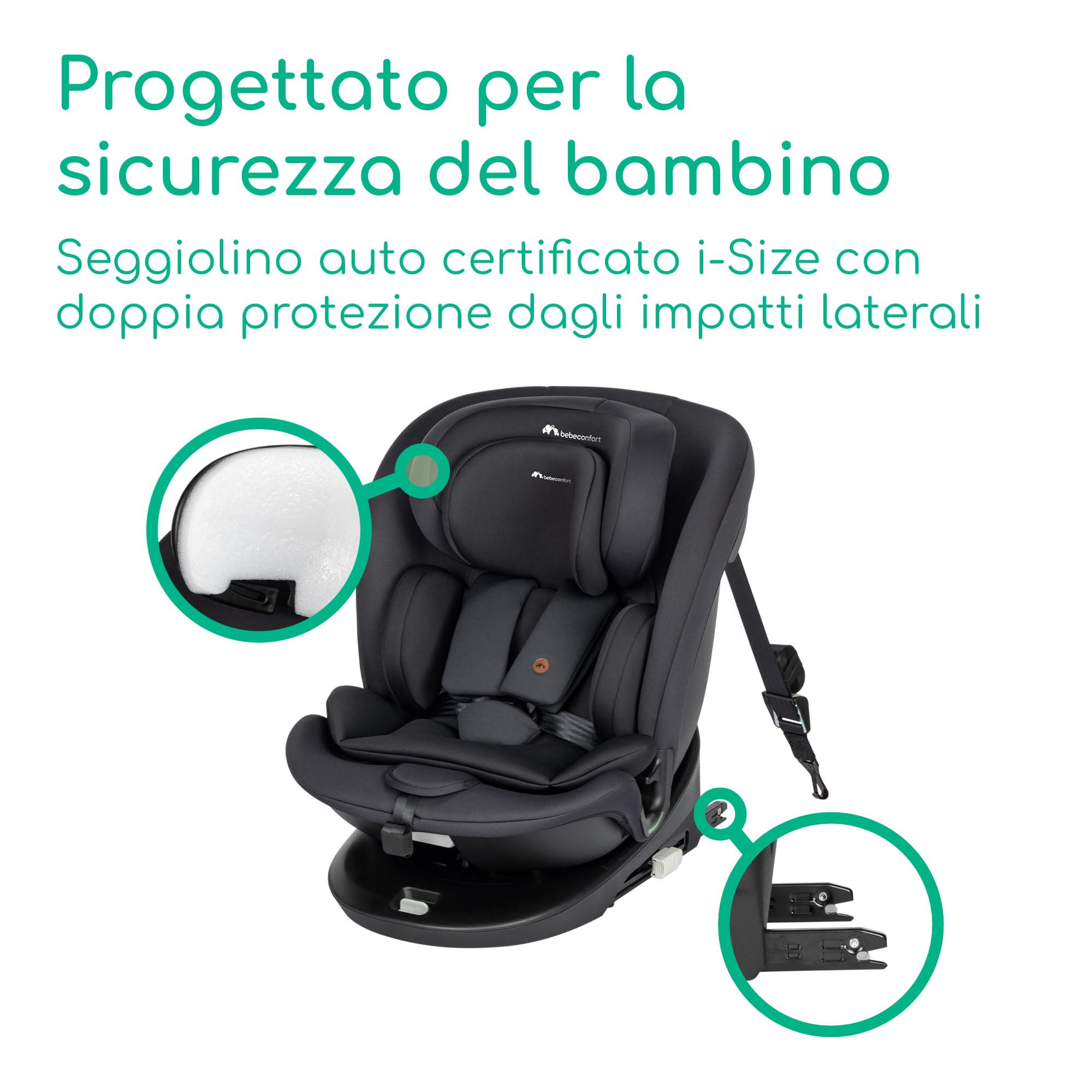 Bebé Confort RevolveFix 360 i-Size seggiolino auto Full Black girevole