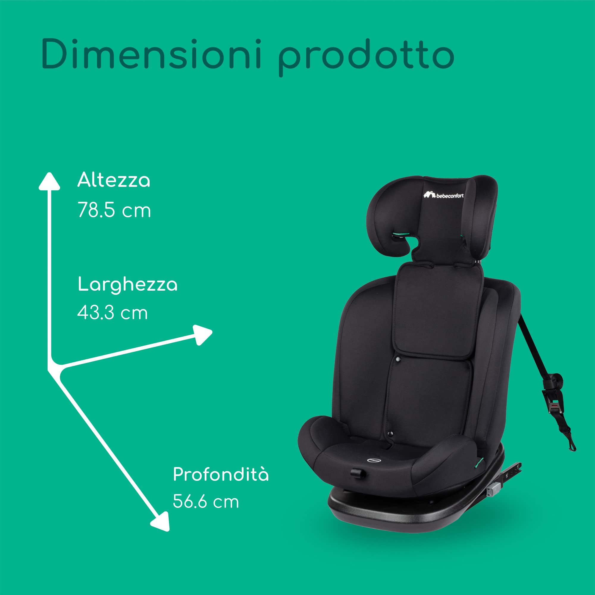 Bebé Confort EverFix i-Size seggiolino auto Nero Mist 9-36 kg