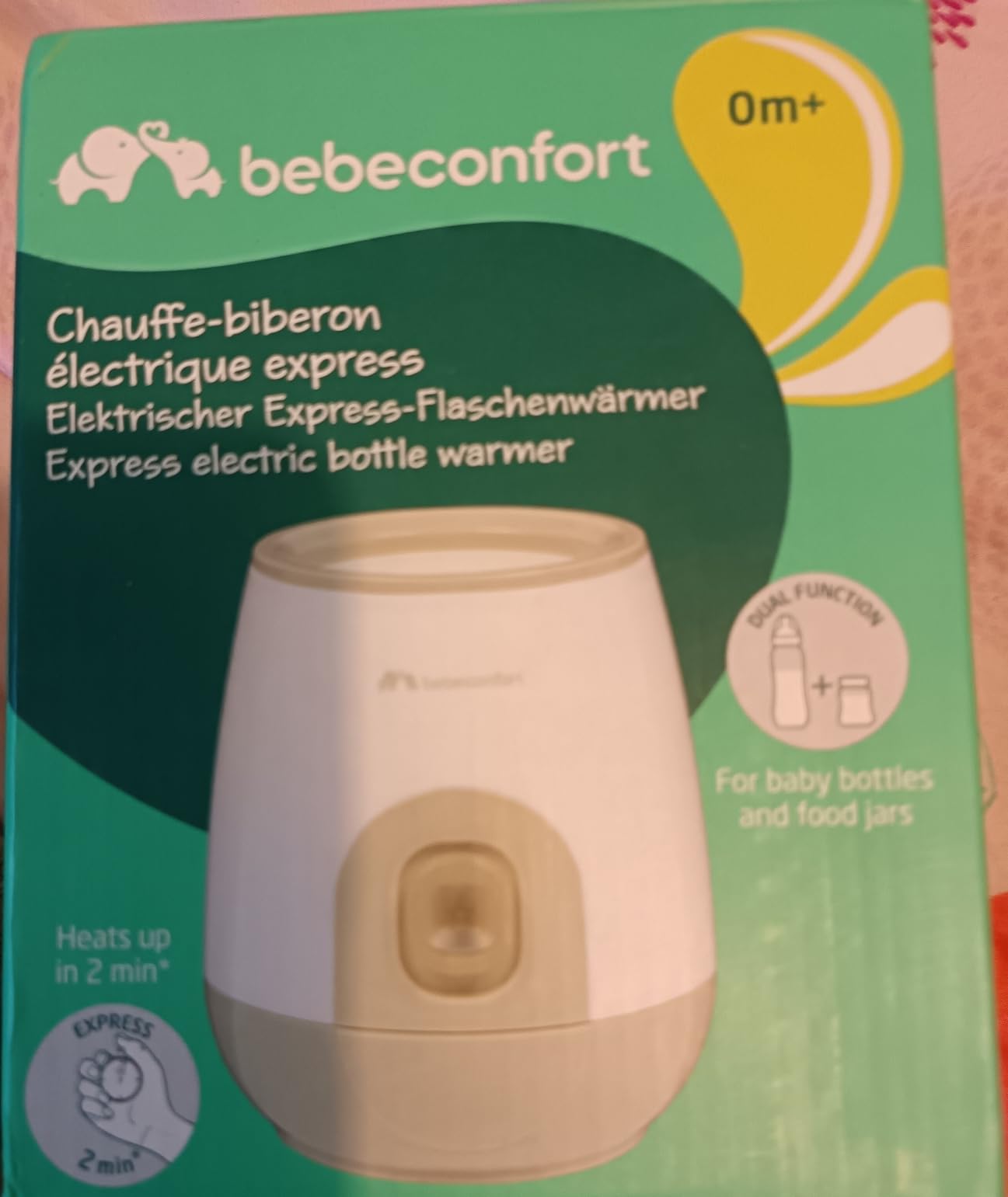 Bebé Confort Express scaldabiberon elettrico bianco verde oliva