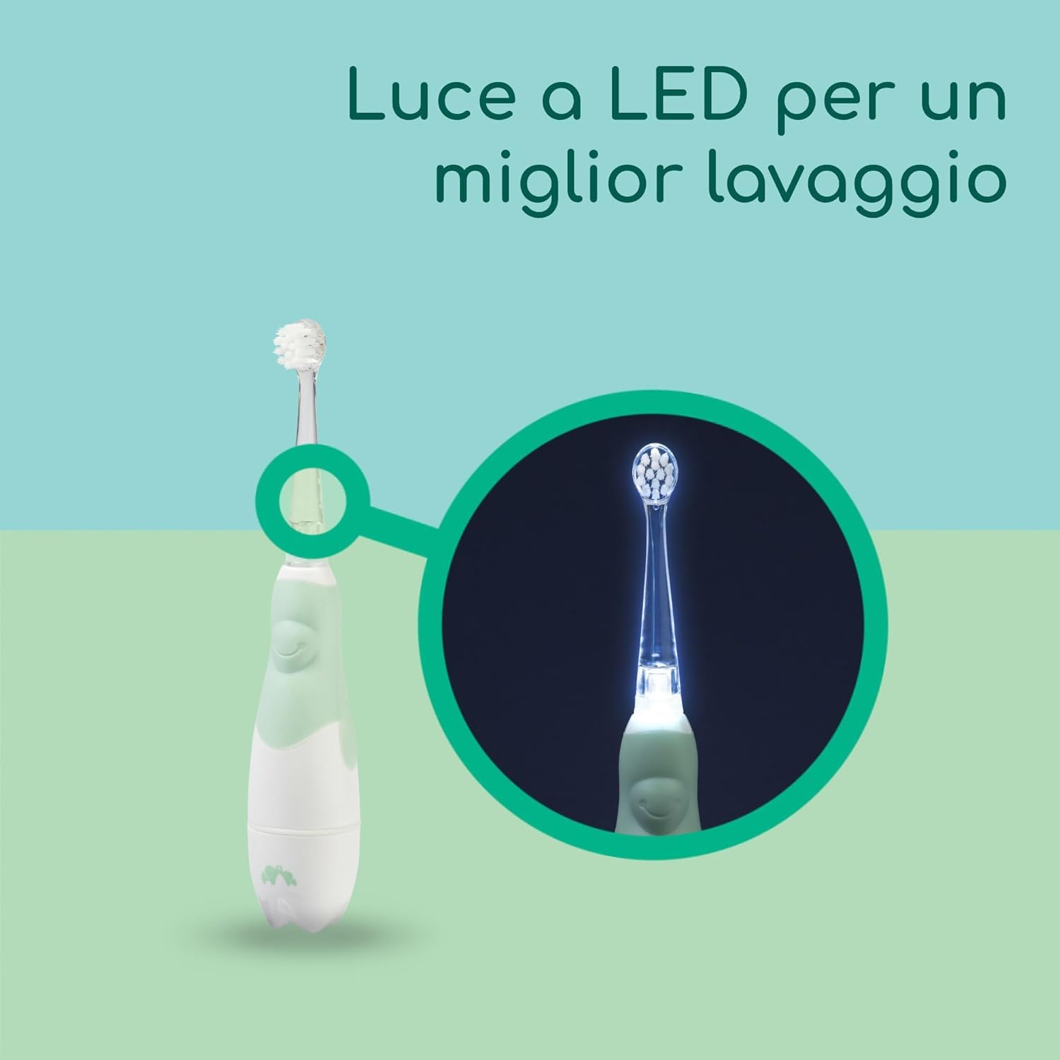 Bebé Confort spazzolino elettrico bambini 18 mesi 8 testine