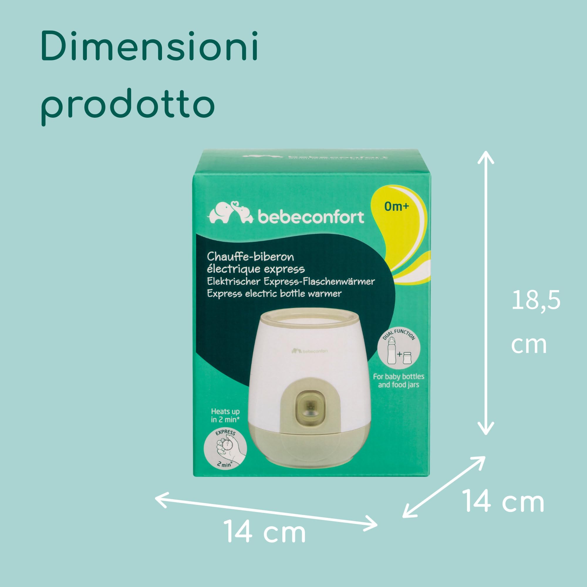 Bebé Confort Express scaldabiberon elettrico bianco verde oliva