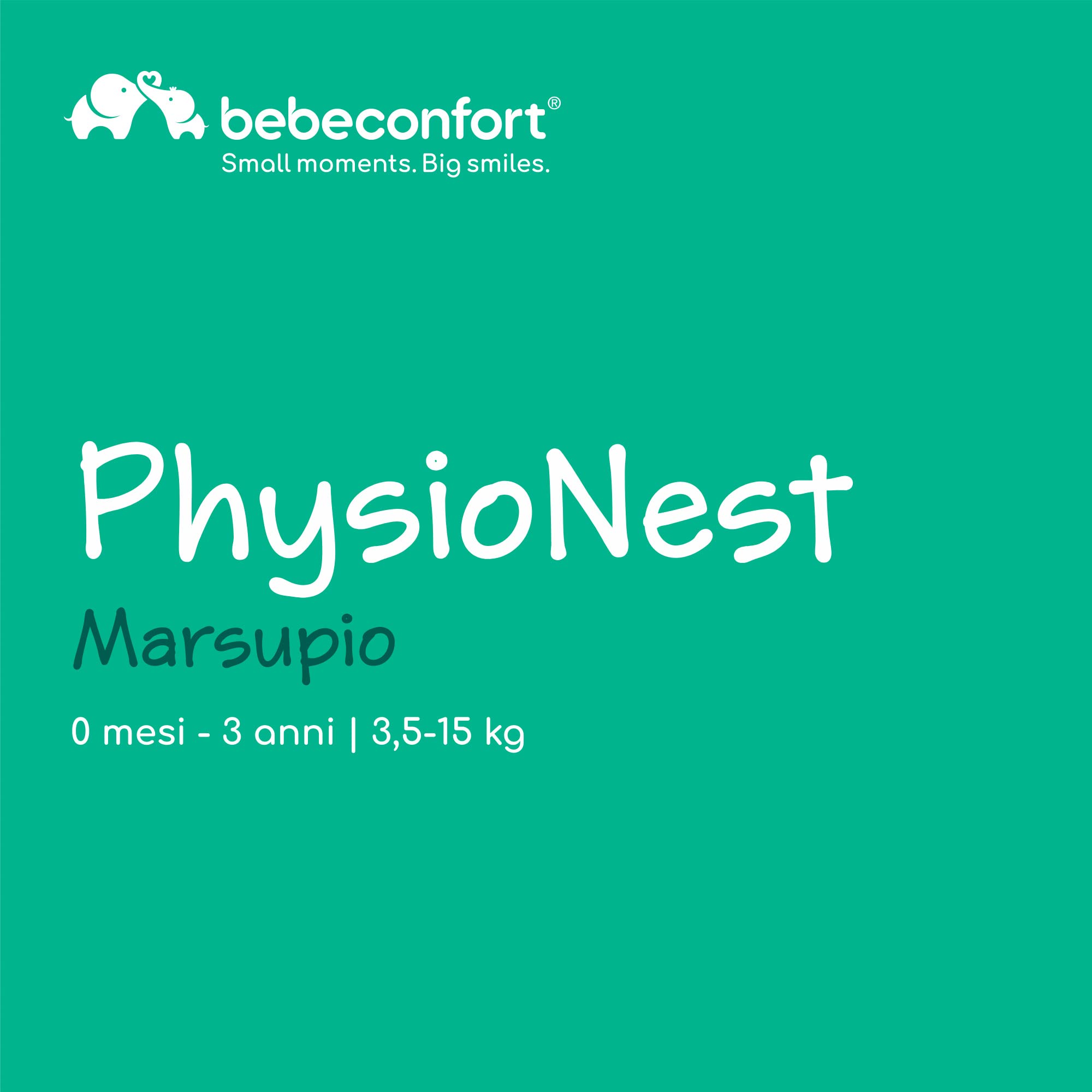 Bebé Confort PhysioNest Marsupio Ergonomico Grey Mist 0-36 mesi
