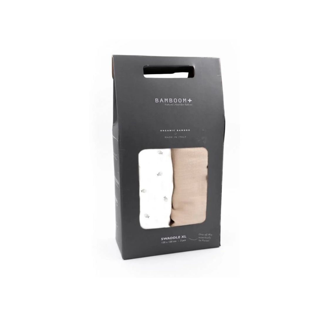 Bamboom Swaddle XL mussole bambù 120x120 2 pezzi