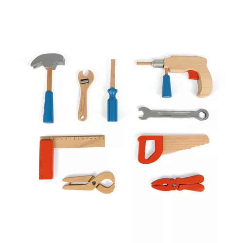 Janod Brico'Kids cassetta attrezzi legno 9 pezzi
