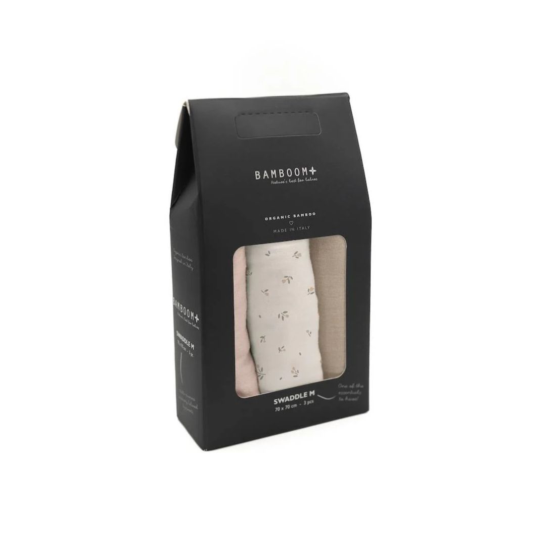 Bamboom Swaddle Medium mussole 70x70 3 pezzi bambù