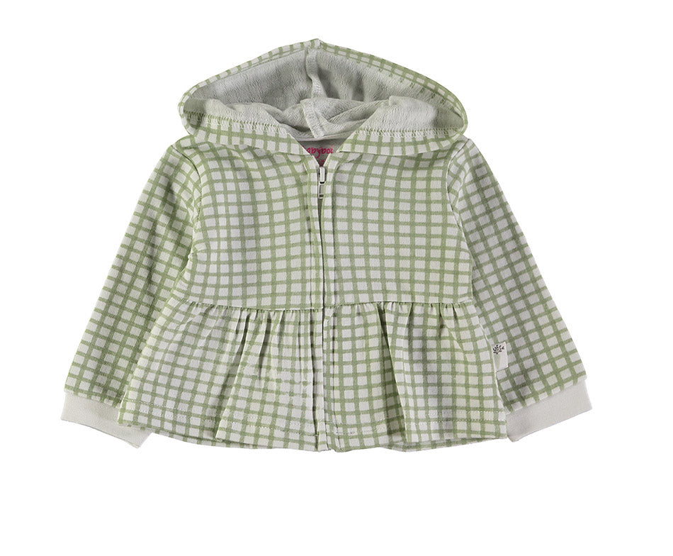 Wonderlife Felpa con Zip Kaki bambina cotone