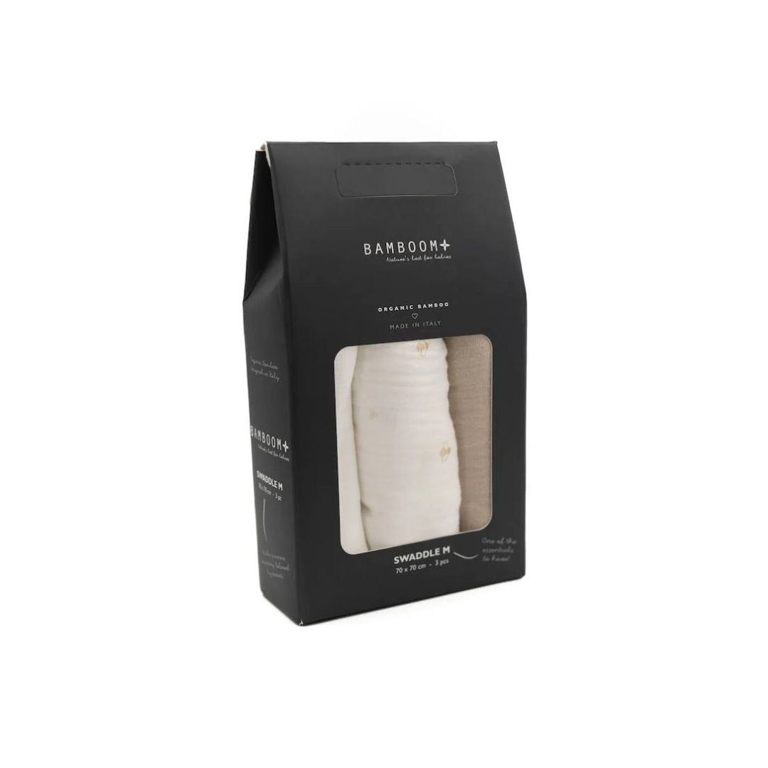 Bamboom Swaddle Medium mussole 70x70 3 pezzi bambù