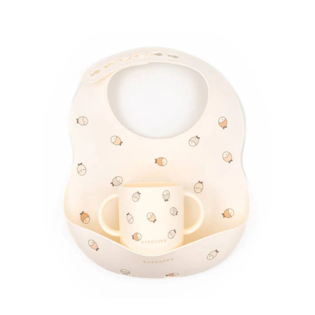 Bamboom bavaglino silicone con tasca e tazza
