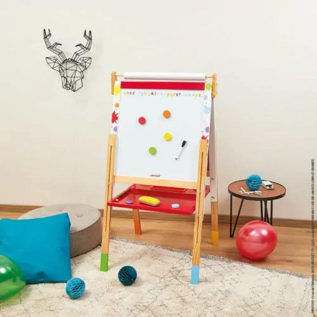 Janod Splash Lavagna Bambini Legno Doppia 58x65 cm