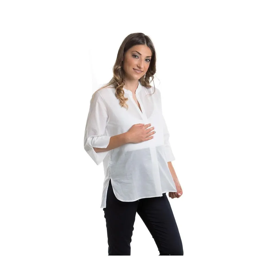 Premamy M8768/01 camicia premaman cotone collo coreana