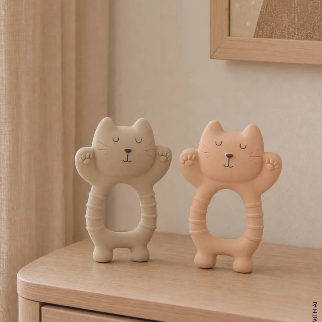 Bamboom gatto massaggiagengive in gomma naturale